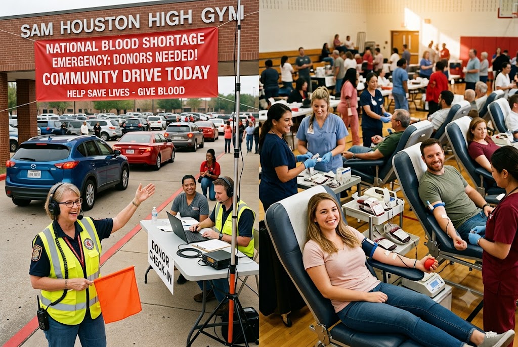 The American Red Cross declared a blood shortage
